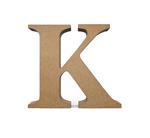 Letra MDF Cru - K - 12x10cm - Rizzo Embalagens