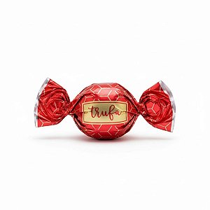 Papel Trufa 14,5x15,5cm - Star Vermelho - 100 unidades - Cromus - Rizzo