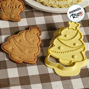 Kit Cortador Carimbo Árvore de Natal - 10cm - 1 unidade - BlueStar - Rizzo