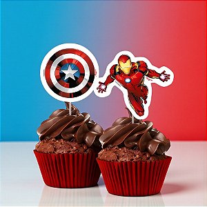 Pick Decorativo para Doces - Vingadores - 8 unidades - Disney Original - Rizzo