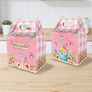 Caixa Surpresa Maleta - Meu Jardim - 10x9x7cm - 4 unidades - Regina - Rizzo
