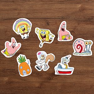 Pick Decorativo para Doces - Bob Esponja - 11x5cm - 8 unidades - Regina - Rizzo