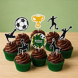 Pick Decorativo para Doces - Festa Futebol - 11x5cm - 8 unidades - Regina - Rizzo