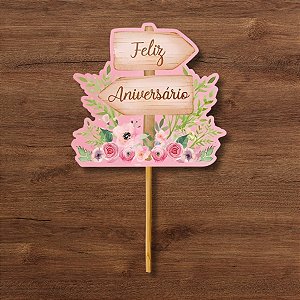 Decoração De Bolo Festa Meu Jardim - 15x22cm - 1 unidade - Regina - Rizzo