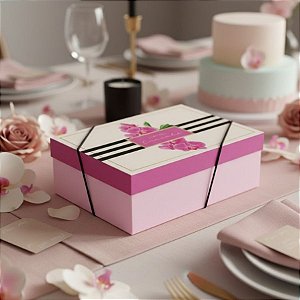 Caixa Retângular para Presente - Celine - 46x33x14cm - 1 unidade - Cromus - Rizzo