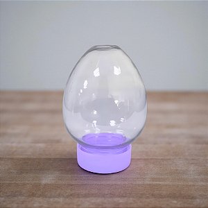 Mini Baleiro Ovo com Tampa Lilás - 7,5x5cm - 10 unidades - Rizzo