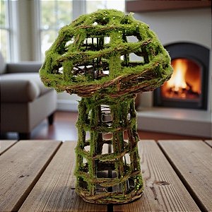 Cogumelo Decorativo Verde - 22x22x30cm - 1 unidade - Cromus - Rizzo