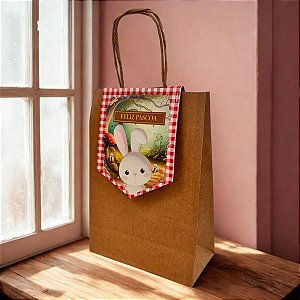Sacola de Papel com Fechamento - Contos de Páscoa - 21,5x15x8cm - 1 unidade - Cromus - Rizzo