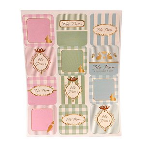 Etiquetas Adesivas - Quinn Compose - 4x4cm - 24 unidades - Cromus - Rizzo