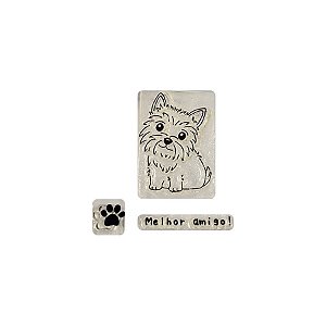 Kit Cartela de Mini Carimbo - Yorkshire - 3 unidades - Rizzo