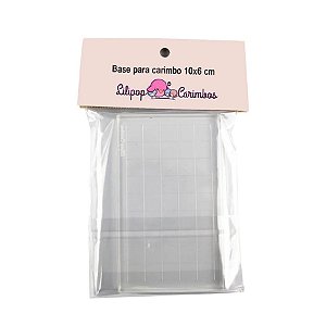 Base para Carimbo - Cristal - 10x6cm - 1 unidade - Rizzo