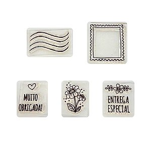 Kit Cartela de Carimbos -  Selos 3 M - 5 unidades - Rizzo