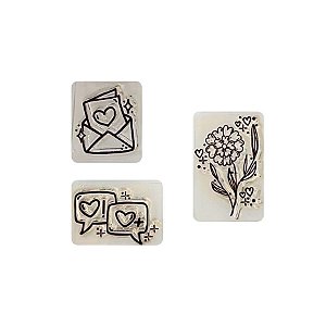 Kit Cartela de Carimbos - Muito Amor M - 3 unidades - Rizzo