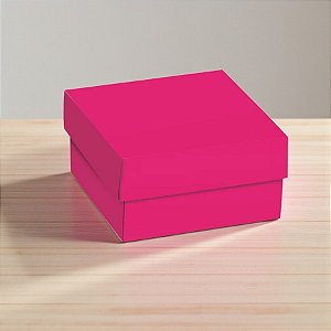 Mini Caixa Quadrada com Tampa - Pink Core - 10 unidades - Cromus - Rizzo
