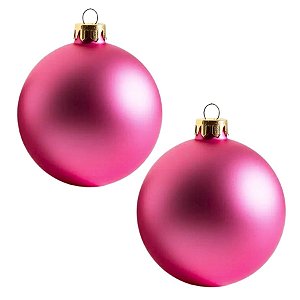 Bolas De Natal - Fosca Pink - 12cm - 2 unidades - Rizzo
