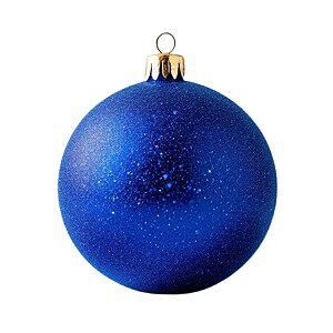 Bolas De Natal - Glitter Azul Escuro - 15cm - 1 unidade - Rizzo