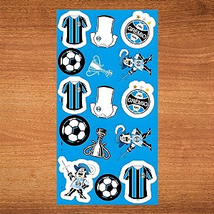 Adesivo Decorativo - Grêmio - 6x5,5cm - 15 unidades - Regina - Rizzo