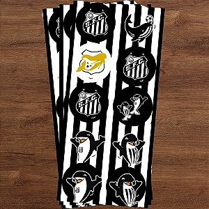 Adesivo Redondo - Santos - 4x4cm - 30 unidades - Regina - Rizzo