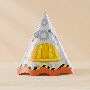 Chapéu de Aniversário - Construção - 16cm - 8 unidades - Regina - Rizzo