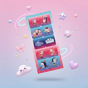 Adesivo Quadrado - Guerreiras do K-pop - 4cm - 30 unidades - Festcolor - Rizzo