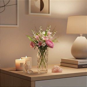 Vaso de Vidro Braga - 6,3x6,3x15,3cm - 1 unidade - Rizzo