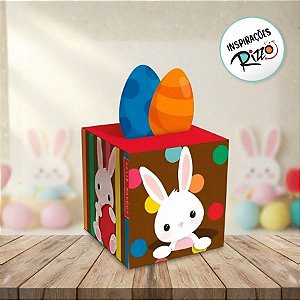 Caixa Pop Up - Páscoa Alegria Na Toca - P 7x7x7cm - 10 unidades - Cromus - Rizzo