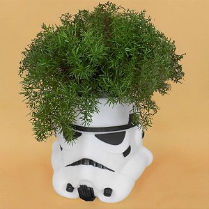 Cachepot de Plástico Para Planta - Stormtrooper - Star Wars - 29cm - 1 unidade - Disney Original - Rizzo