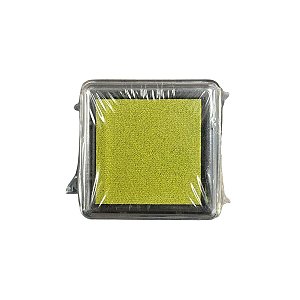 Almofada Para Carimbo em Plástico e Espuma - Carimbeira Verde Grama - 3,5x3,5cm - 1 unidade - Rizzo