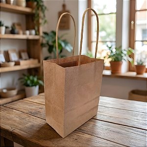 Sacola de Papel Kraft Mini - 14x11x6cm - 50 unidades - Cromus - Rizzo