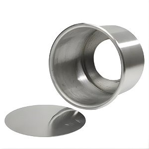 Forma Redonda Prata - Fundo Falso - 10x8cm - 1 unidade - Goldpan Formas - Rizzo