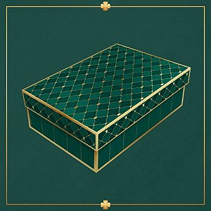 Caixa Retangular com Tampa - Royal Verde - 20x15x7cm - 5 unidades - Regina - Rizzo