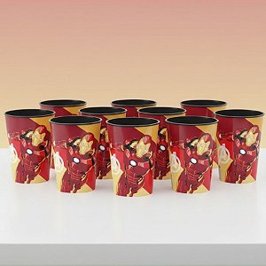 Kit 10 Copos para Lembrancinha - Homem de Ferro - 320ml - 1 unidade - Disney Original - Rizzo