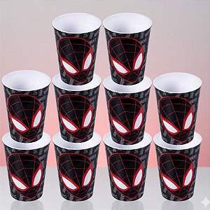 Kit 10 Copos para Lembrancinha - Homem Aranha Preto - 320ml - 1 unidade - Disney Original - Rizzo