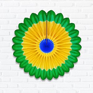 Girassol Decorativo de Papel Seda - Margarida Primavera Bandeira do Brasil - 63cm - 1 unidade - GiroToy - Rizzo