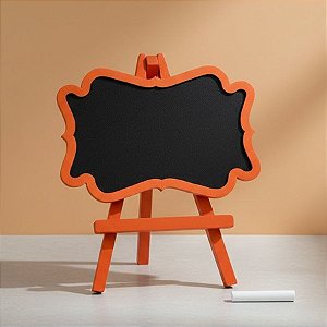 Lousa Decorativa em MDF - Arabesco Laranja - 24x20cm - 1 unidade - Rizzo