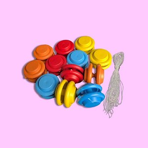 Mini Ioiô Para Lembrancinha Festa - Cores Sortidas - 3cm - 12 unidades - Rizzo