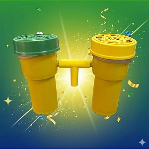 Buzina Dupla - Copa do Mundo Amarelo - 14x11x5cm - 1 unidade - Rizzo