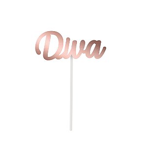 Topo de Bolo Diva Festa Rose Gold - Cromus - Rizzo Festas