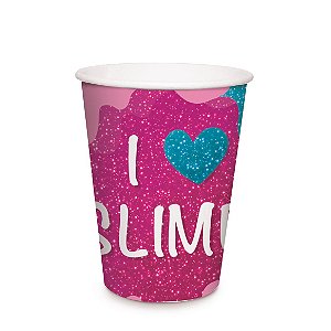 Copo de Papel Festa Slime 240ml - 8 unidades - Cromus - Rizzo Festas