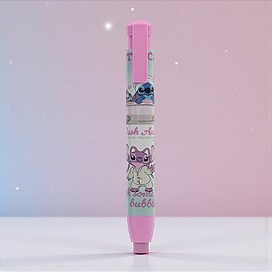 Caneta Borracha Stitch - Rosa - 12cm - Disney Original - 1 unidade - Rizzo