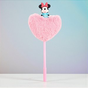 Caneta Minnie Esferográfica Pompom de Pelúcia - 24cm - Disney Original - 1 unidade - Rizzo