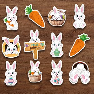 Mini Personagens Decorativos - Páscoa - 9cm - 12 unidades - Regina - Rizzo