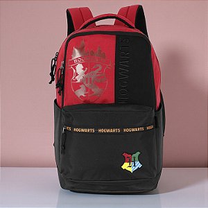 Mochila Escolar - Hogwarts - Harry Potter - Bordô - 1 unidade - Rizzo
