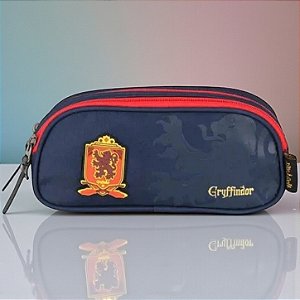 Estojo Duplo com Zíper - Grifinória - Harry Potter - Azul - 1 unidade - Rizzo