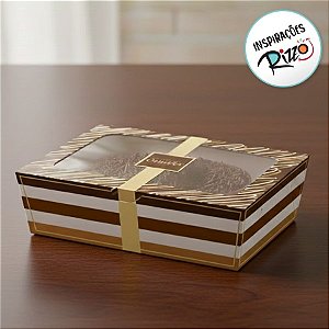 Caixa Practice para Meio Ovo de 500g - Tons de Chocolate - 6 unidades - Cromus - Rizzo