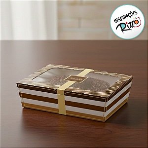 Caixa Practice para Meio Ovo de 350g - Tons de Chocolate - 6 unidades - Cromus - Rizzo