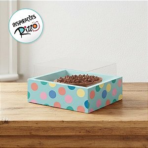 Caixa New Moldura para Meio Ovo de 250g  - Coelhinhos - 6 unidades - Cromus - Rizzo