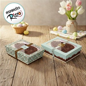 Caixa Practice para Meio Ovo de 500g - Chocolate Turquesa Sortido - 6 unidades - Cromus - Rizzo