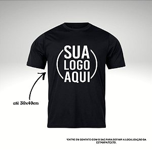 Camiseta Preta - 100% Algodão - Personalize com sua Logo  - 1 unidade - Rizzo