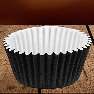 Forminha Para Cupcake Impermeável - Preto - 5x3,5cm - 45 unidades - Regina - Rizzo